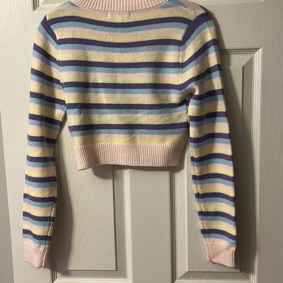 Pretty Garbage cropped sweater with rhinestones size S NWT - Picture 6 of 6